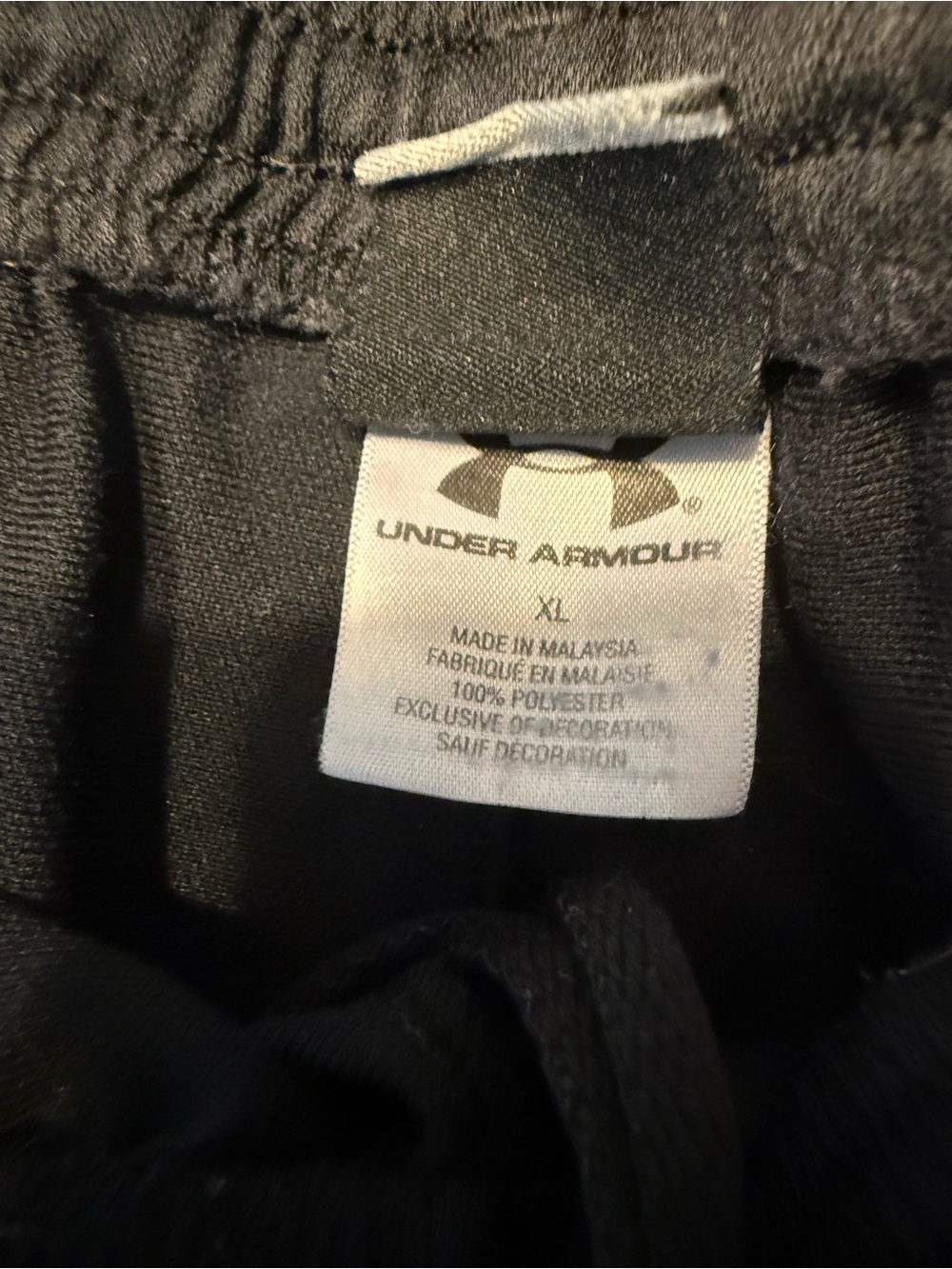 Under Armour Men's Black Athletic Shorts with White Side Panels - Picture 3 of 4